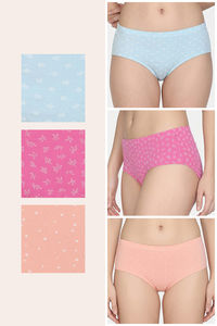 Zivame Medium Rise Full Coverage Hipster Panty (Pack of 3) -  Multicolor — thumbnail 2